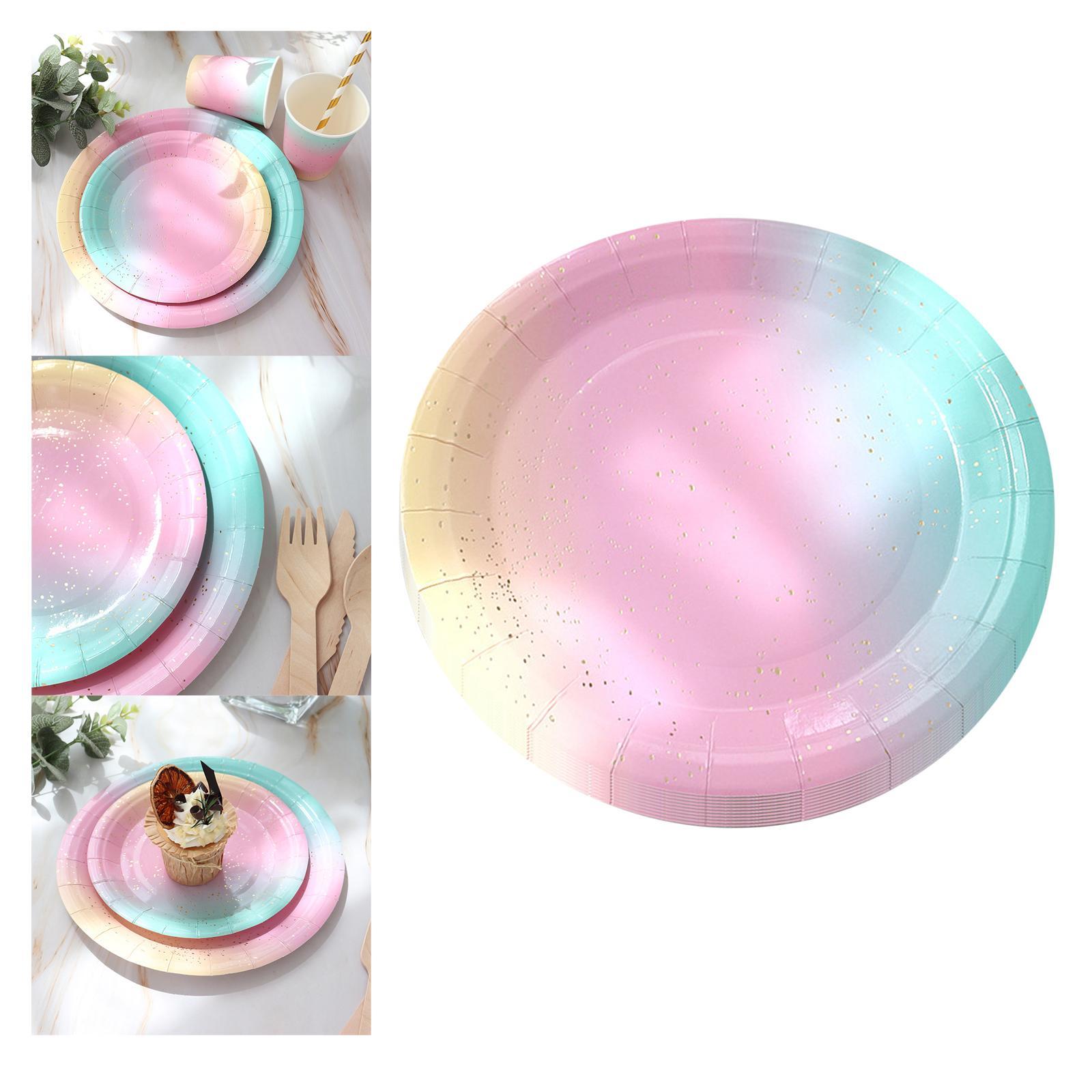 Dinnerware Set Paper Plates Banner Cups Tablecloths for Weddings Birthday