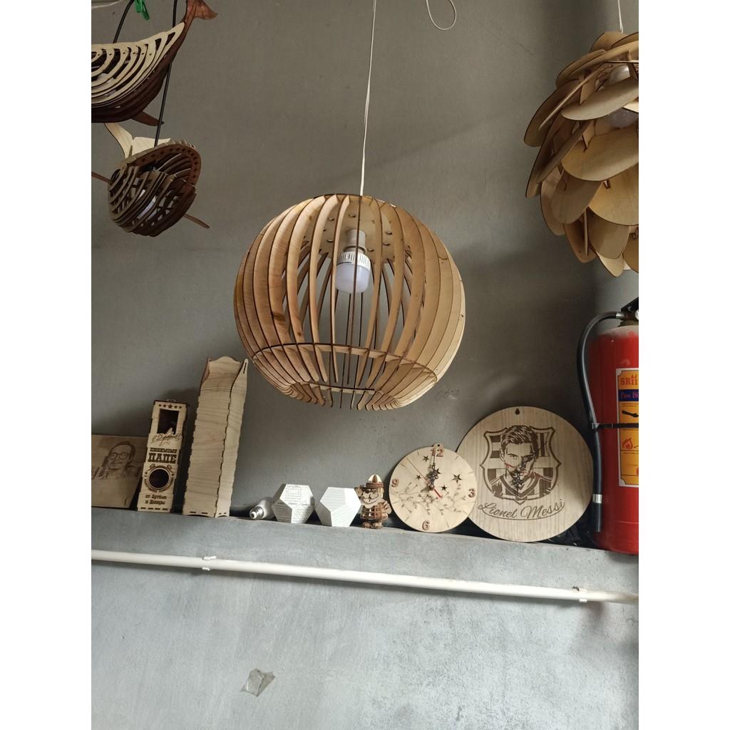 Đèn Gỗ thả trần decor trang trí DIY 117