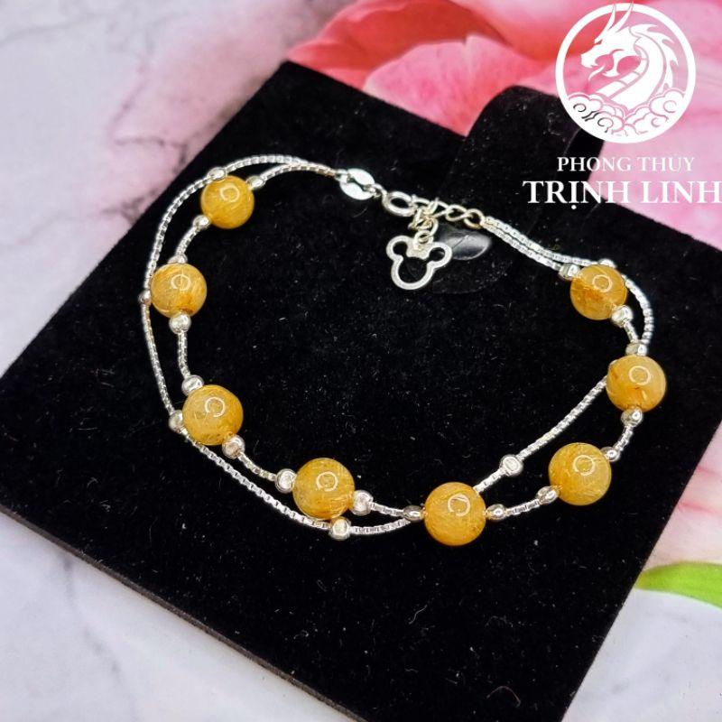 LẮC BẠC 2 DÂY MÀU VÀNG