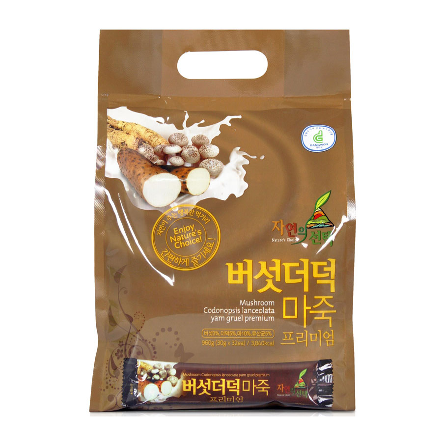 Bột ngũ cốc Hàn Quốc N-Choice nấm và đẳng sâm 960g - bao 32 gói x 30g / gói