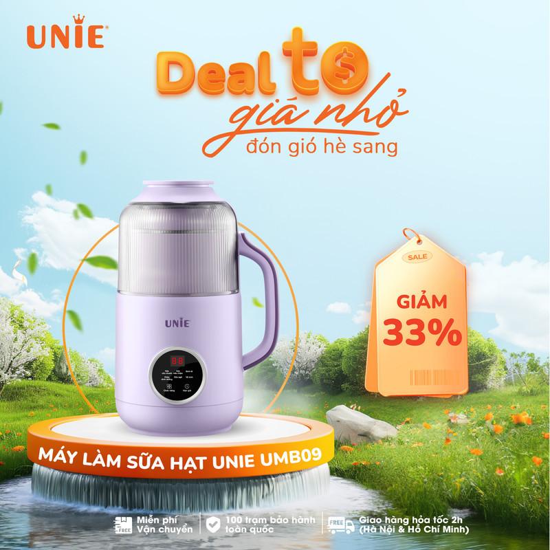 Máy làm sữa hạt UMB09 - Nắp chụp chống ồn,Dung tích 800ml,công suất 600W,đa chức năng xay nấu,thiết kế mới nhiều màu sắc-HÀNG CHÍNH HÃNG