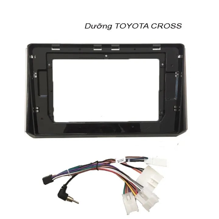 Mặt dưỡng xe Toyota Cross 2019 2023. 9 inch kèm jack nguồn