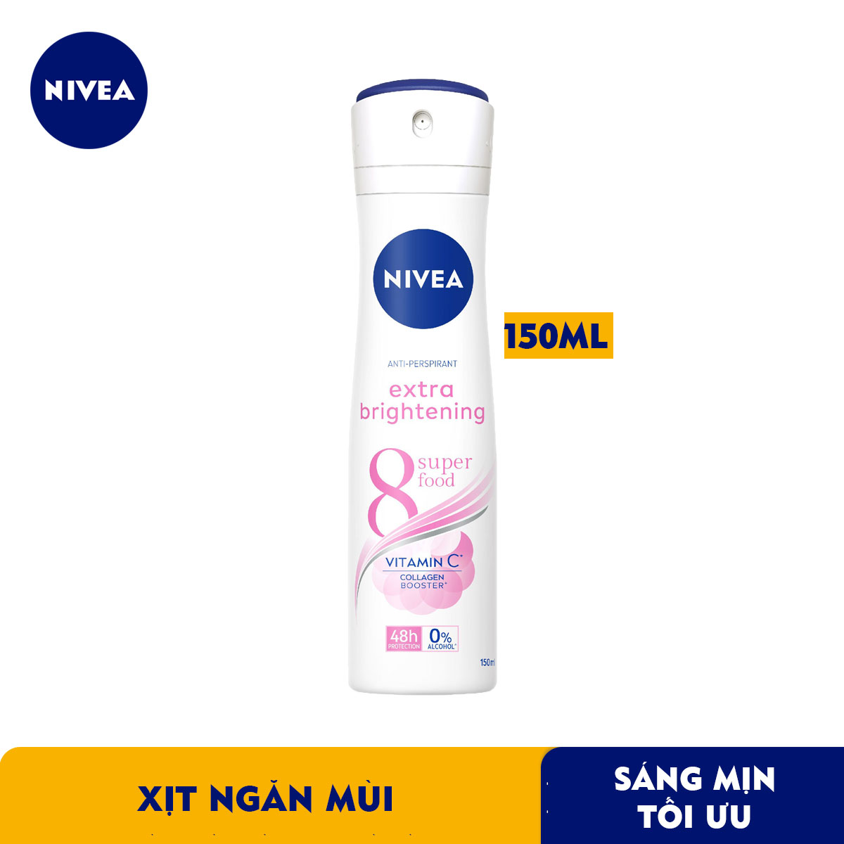 Xịt Khử Mùi Nữ NIVEA Extra Whitening 150ml - 82967