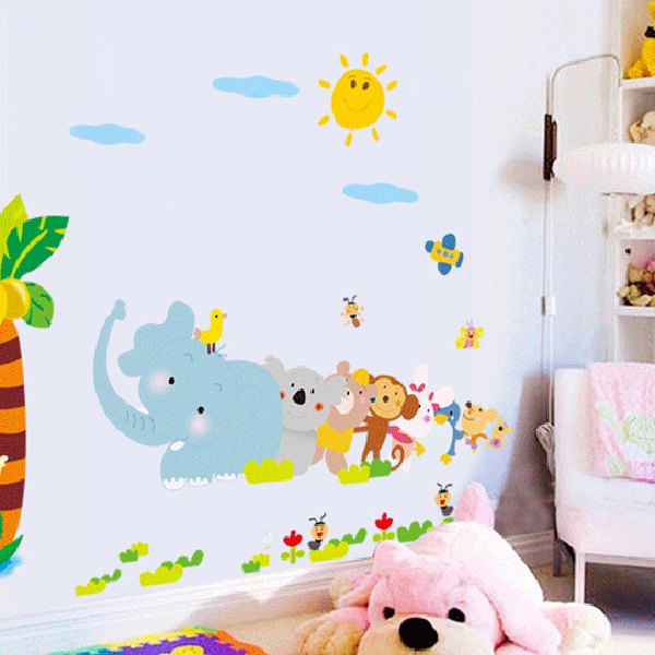 Decal Dán Tường Vườn Thú 14 Binbin EB88 (120 x 60 cm)