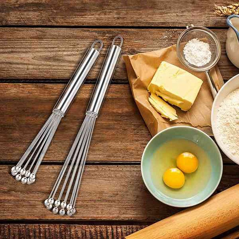 4 Miếng Thép Không Gỉ Bóng Đánh Dây Máy Đánh Trứng Bộ Nhà Bếp Cỏ Roi Để Nấu Ăn, Xay Sinh Tố, đánh Bại