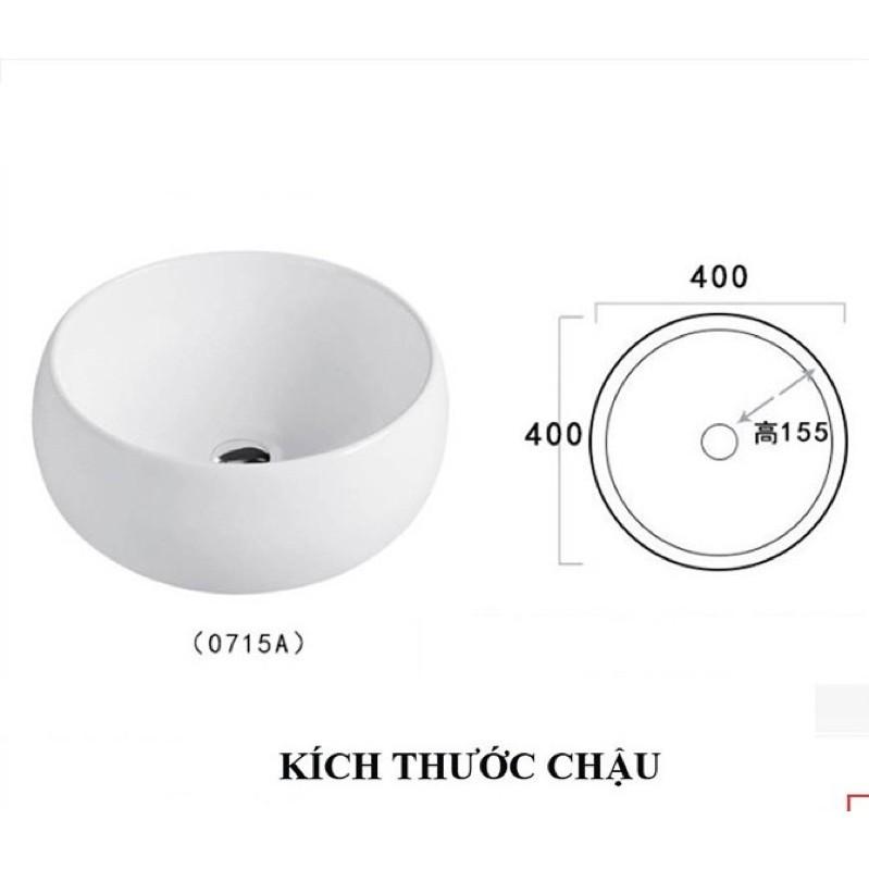 Chậu sứ lavabo tròn