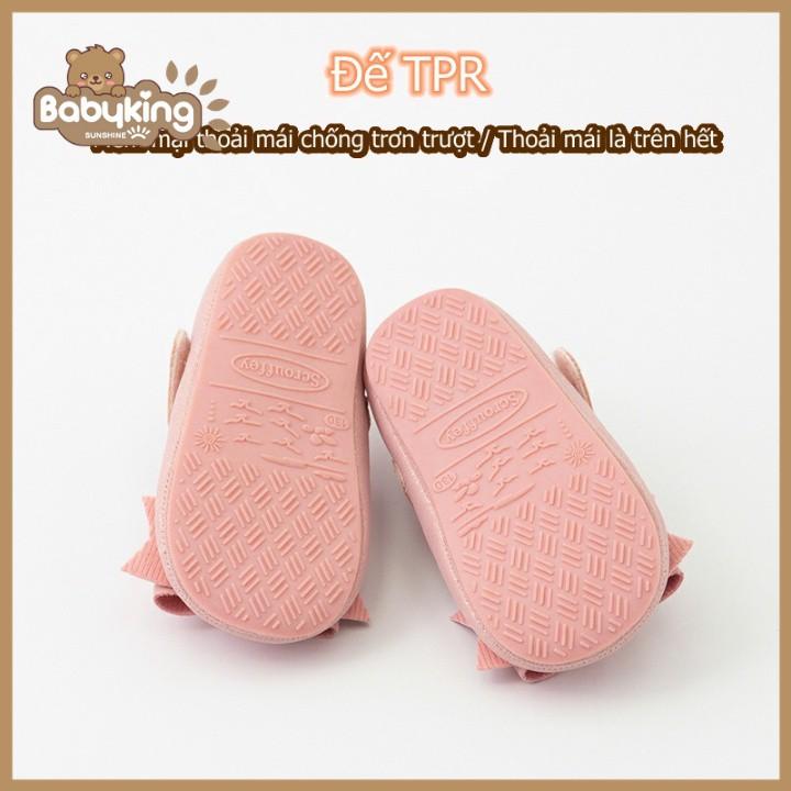 Giày búp bê cho bé gái kiểu nơ, giày tập đi, giày sandal, thương hiệu Aiueo Nhật Bản
