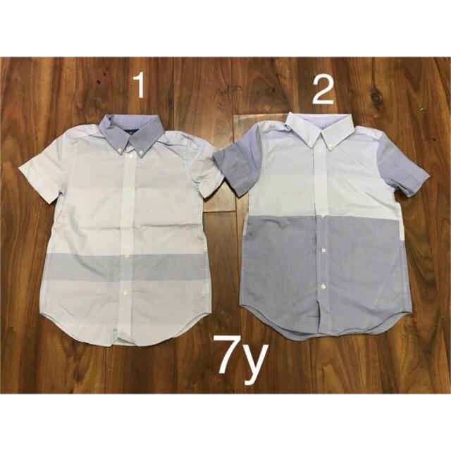 Áo sơmi cộc tay bé trai hàng xuất