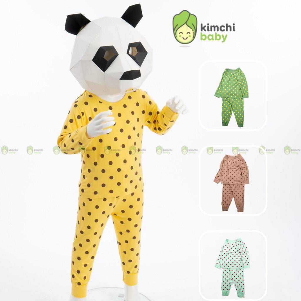 Bộ tay dài thun lạnh Minky Mom bò sữa cho bé trai bé gái từ 7-19kg