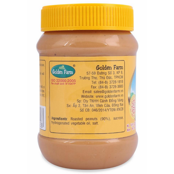 Bơ Đậu Phộng Hạt Golden Farm (510g)