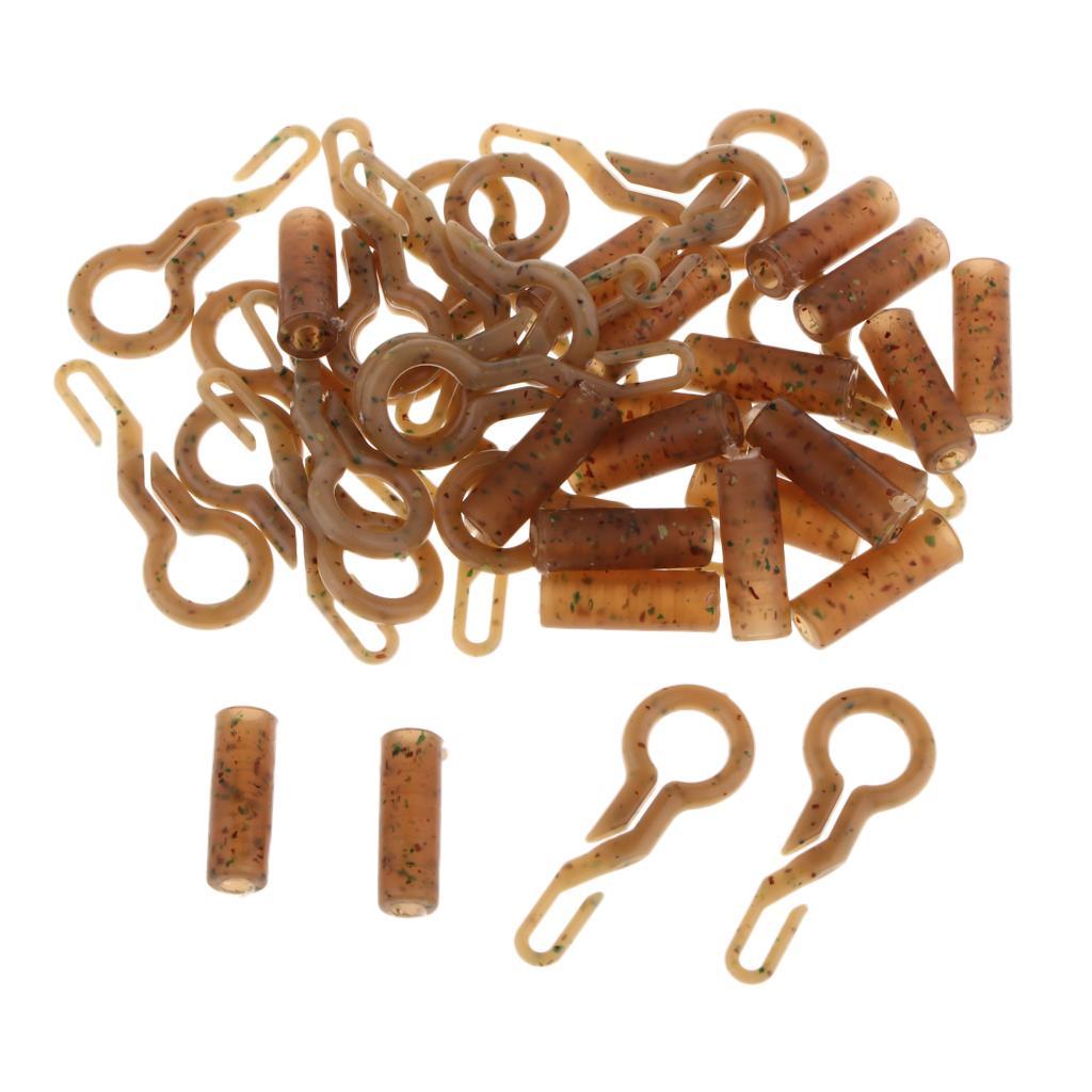 10pcs Back Lead Clips &Tubes For Carp Fishing Rig Accessory Kit