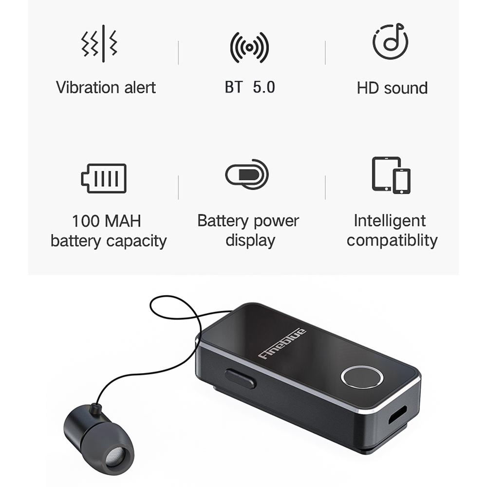 Tai nghe Bluetooth không dây Fineblue F2 Pro 5.0 cảnh báo rung với mic cho điện thoại thông minh