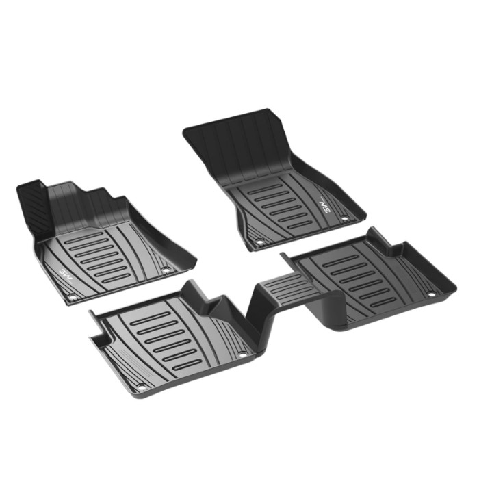 Thảm lót sàn xe ô tô Audi Q3 2011 - 2018 Nhãn hiệu Macsim 3W chất liệu nhựa TPE đúc khuôn cao cấp - màu đen