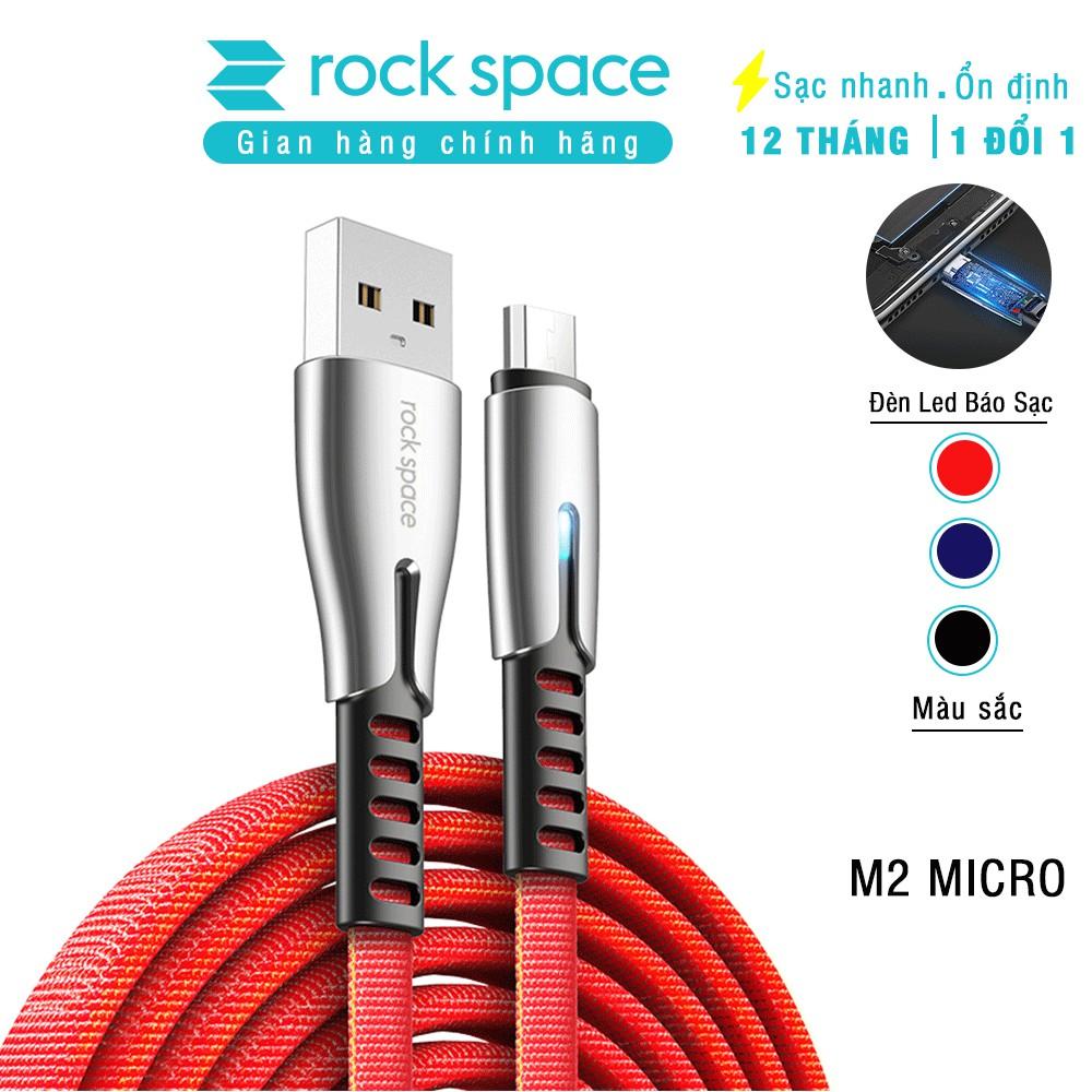 Dây Cáp Sạc Nhanh Rockspace M2 kết nối cổng micro cho điện thoại android độ dài 1,2 mét - Hàng chính hãng