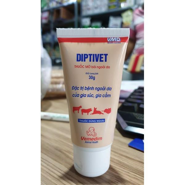 Diptivet 30g - Kem Bôi Nấm, Vết thương, Viêm Da, Xà Mâu, Ghẻ, Hà Móng Trên Gia Súc Và Gia Cầm Vật Nuôi