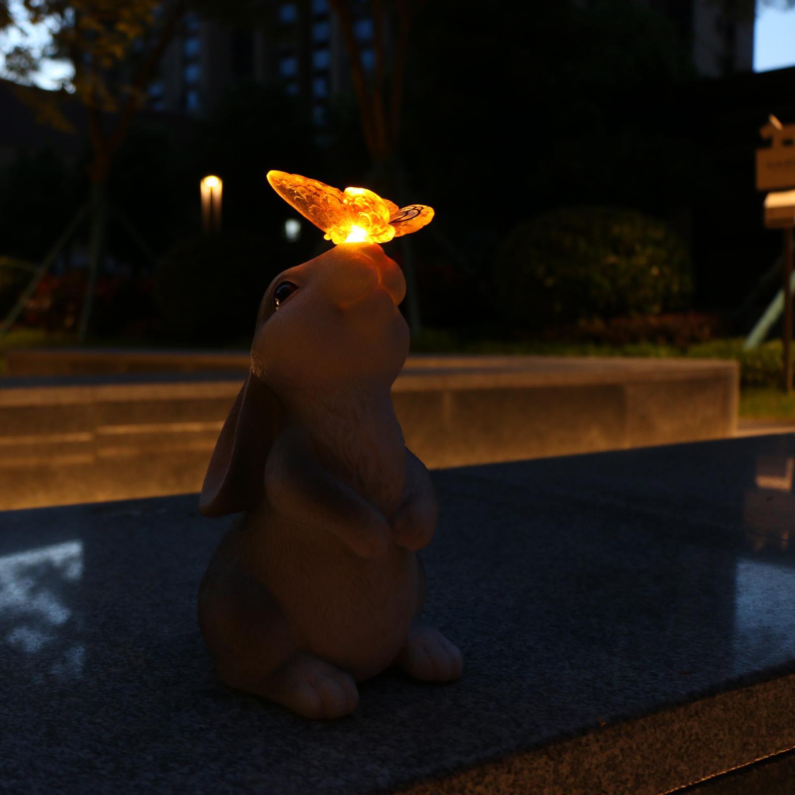Cute Garden Lights Decoration Pathway Stakes Waterproof LED Statue Resin Decoration Lamp for Balcony Walkway Lawn Yard Outdoor