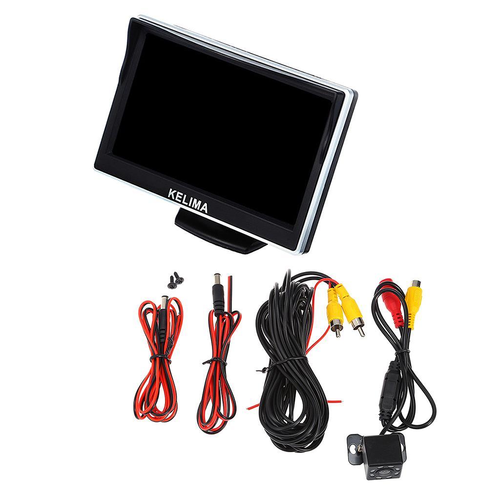 Car Rear View 8 LED Camera & 5" LCD Display Monitor