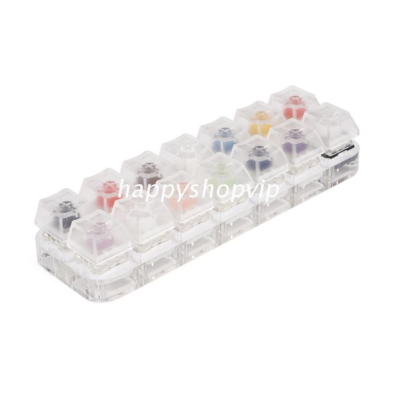 HSV 14 Key Caps Testing Tool Kailh Box Switches Keyboard Tester Kit Clear Keycaps Sampler PCB Mechanical Keyboard