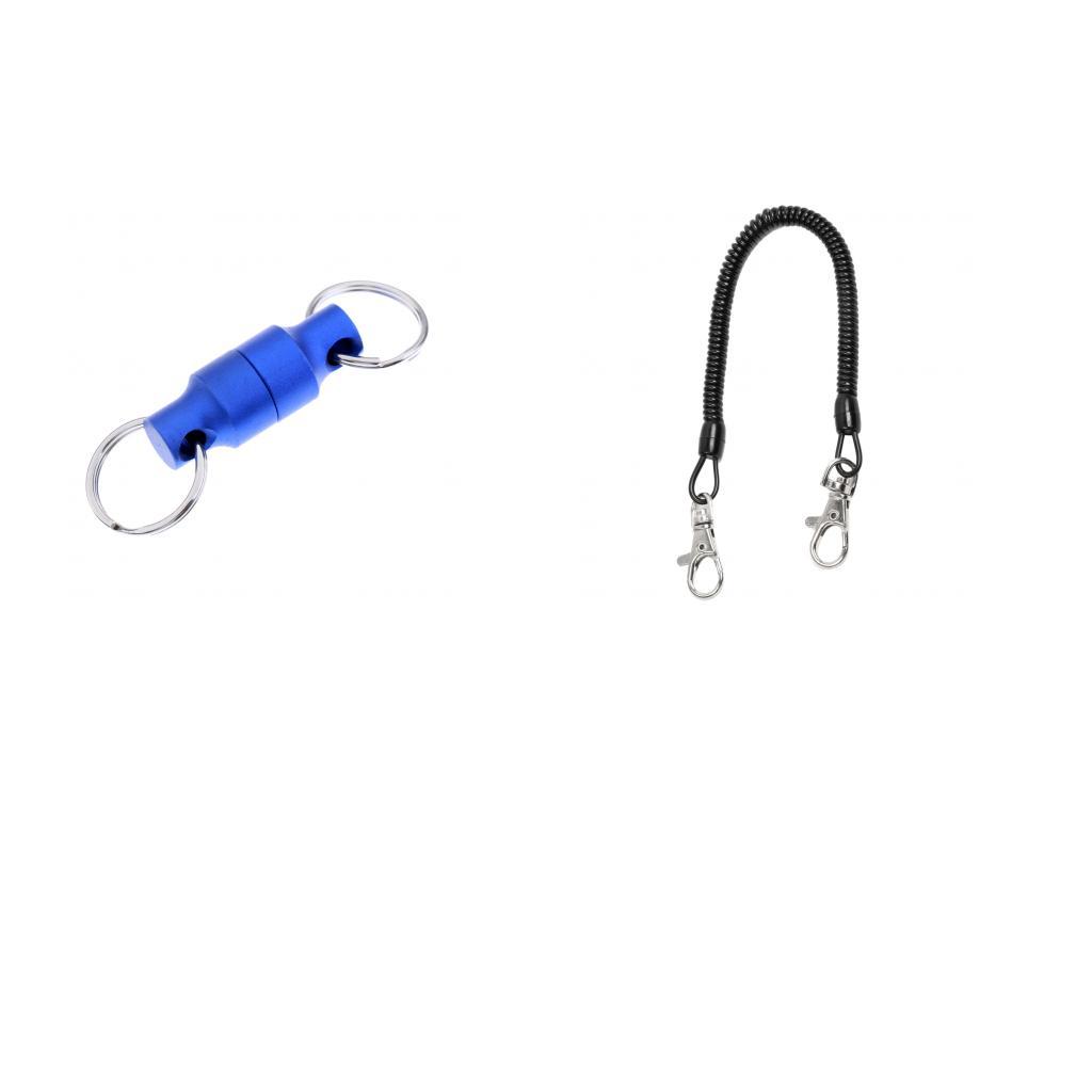 Fly Fishing Net Cord Quick Release Holder+Fly Fishing Magnetic Net Release