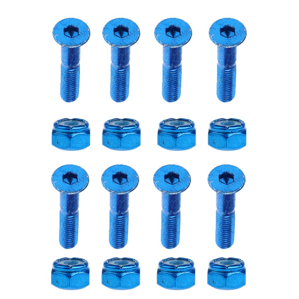 8pcs Replacement Skateboard Truck Hardware Screws Bolts
