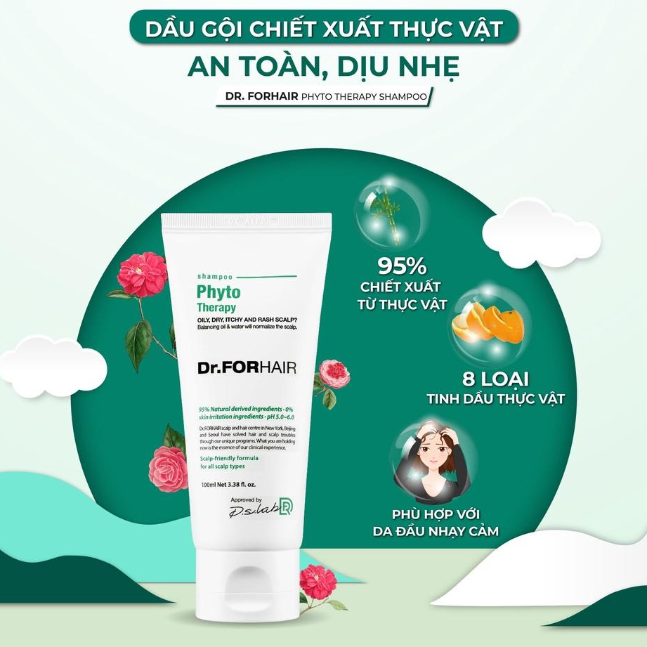 Dầu Gội Dr.FORHAIR Phục Hồi Tóc Hư Tổn, Dưỡng Tóc Chăc Khỏe Dr For Hair Phyto Therapy 100ml