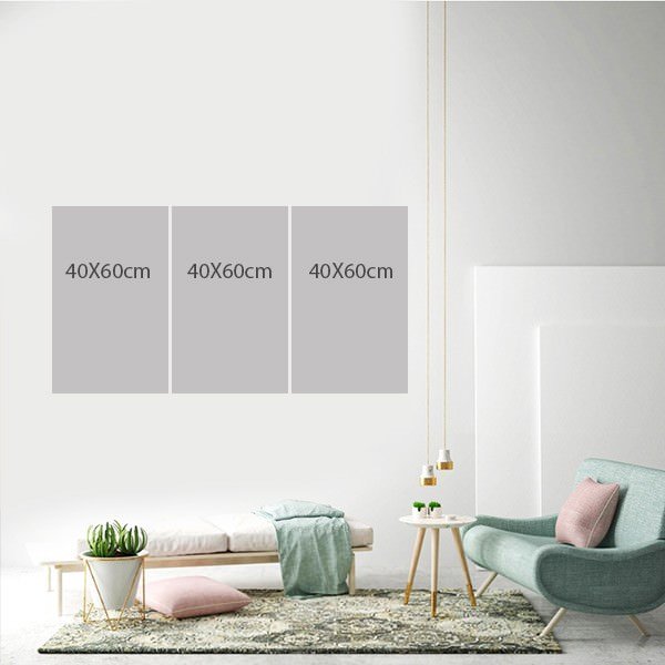 Bộ 3 Tranh Thiếu Nữ Hoa W286