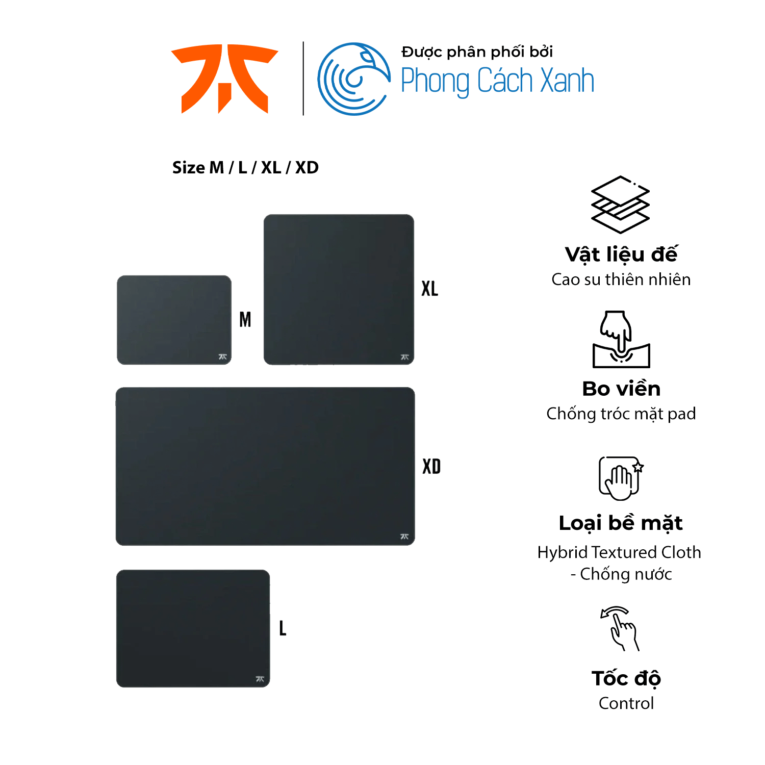 Lót chuột Fnatic DASH (Hybrid) - Hàng Chính Hãng