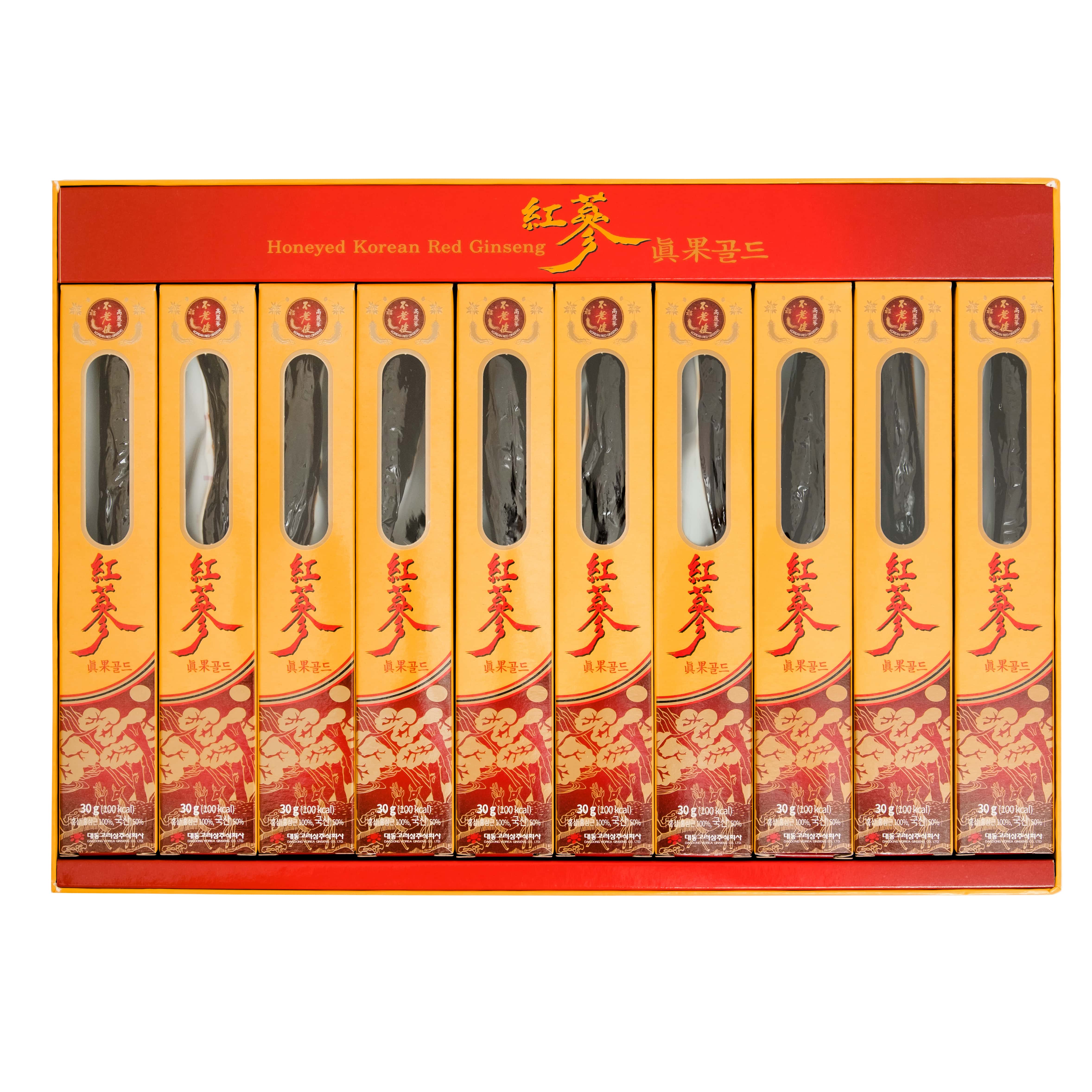 Hồng sâm nguyên củ tẩm mật ong Daedong Hàn Quốc 300g