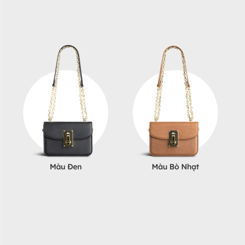Túi Lata ( Thời trang nữ dự tiệc phối khóa - Túi đeo chéo da HN112 )