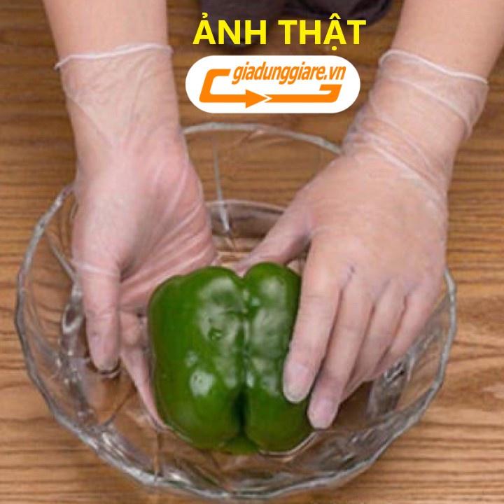 ( Hộp 100 cái ) Găng tay VictoriaBay găng tay cao su làm bếp vệ sinh siêu dai chất liệu TPE không mùi (Đủ SIZE : L-M-S)