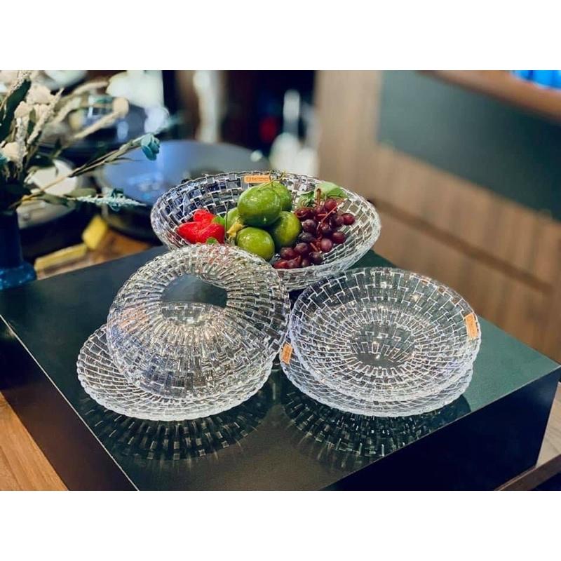 Set 5 đĩa pha lê Nachtmann Bossa Nova cao cấp - Made in Germany