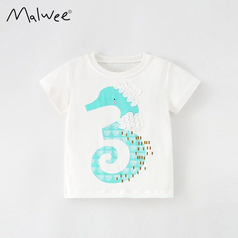 Áo thun bé gái Malwee, áo trẻ em cotton 10-28kg