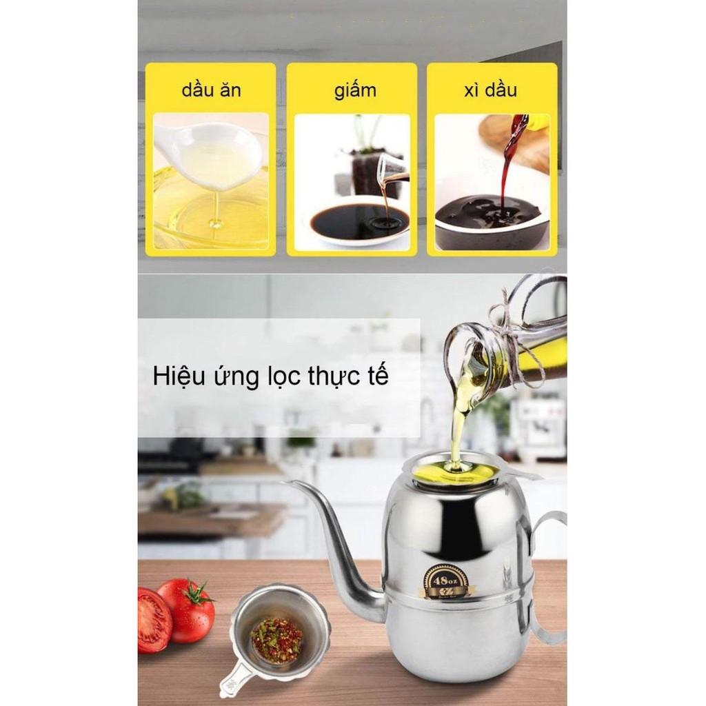 Bình đựng dầu nhà bếp thép không gỉ 660ml