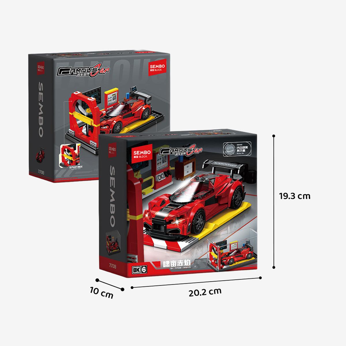 Đồ Chơi Lắp Ráp Mô Hình Xe Đua - Kèm Hộp Mica Trưng Bày - Sembo 717018