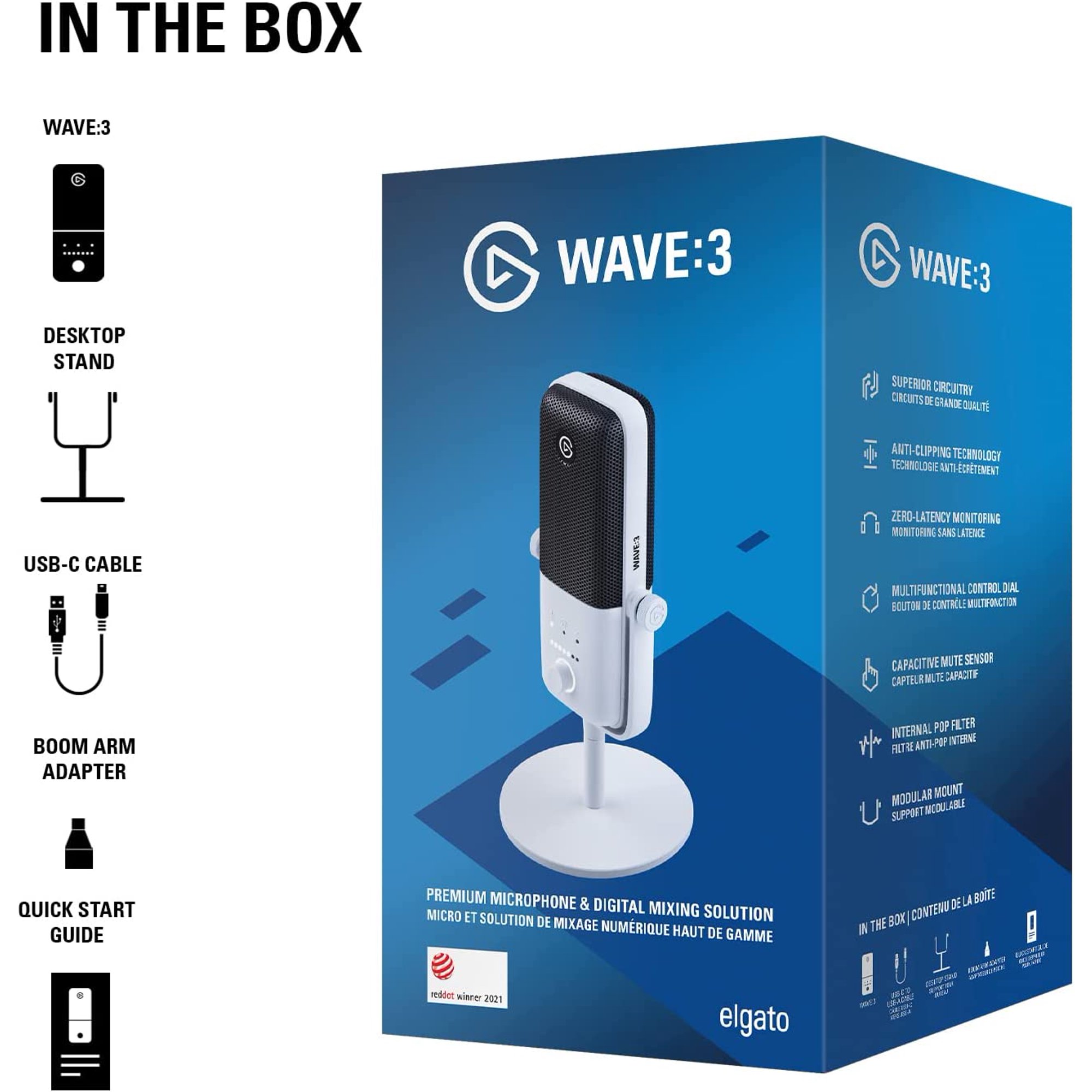 Thiết bị thu âm Microphone Elgato Wave:3_Mới, hàng chính hãng