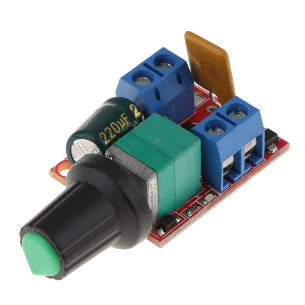 2-4pack Motor PWM Speed Controller 5A DC 3V-35V Speed Control Switch LED Dimmer