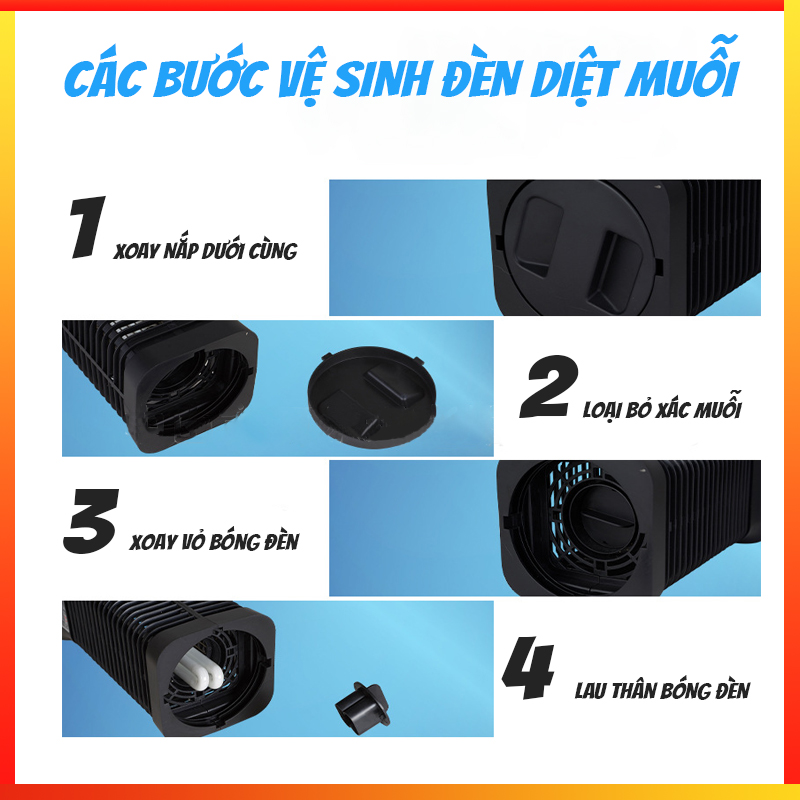 Đèn bắt muỗi lưới điện cao cấp,máy diệt côn trùng,Bắt muổi trong 30 phút - Không mùi, không hóa chất, không bụi