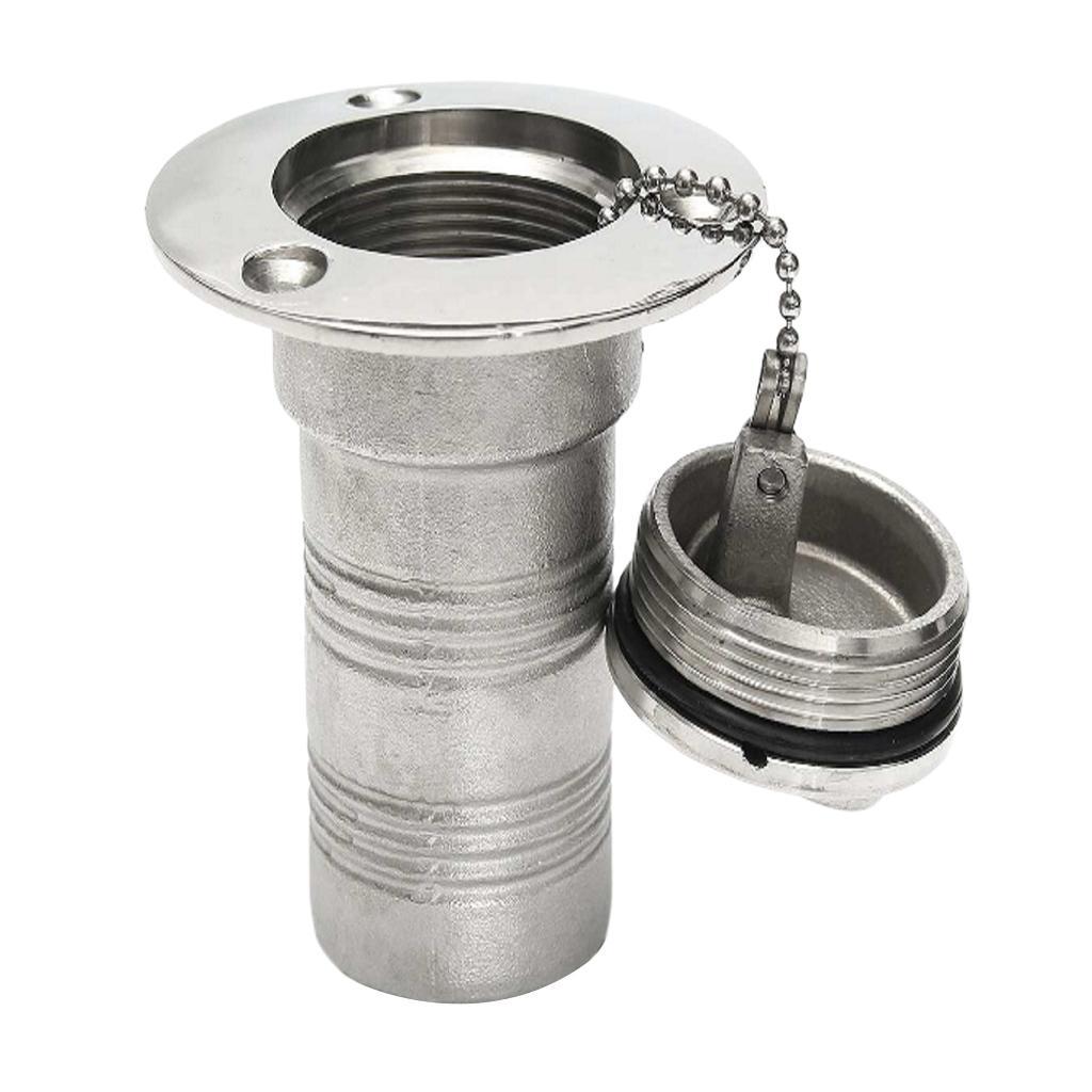 Hose Deck Fill Filler Keyless Cap for FUEL50mm Boat Filler Stainless Steel
