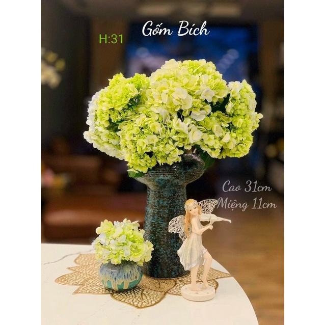 Bình Hoa Dáng Búp Bê Men Sắc Màu - Gốm Sứ Bát Tràng - Lọ Hoa decor