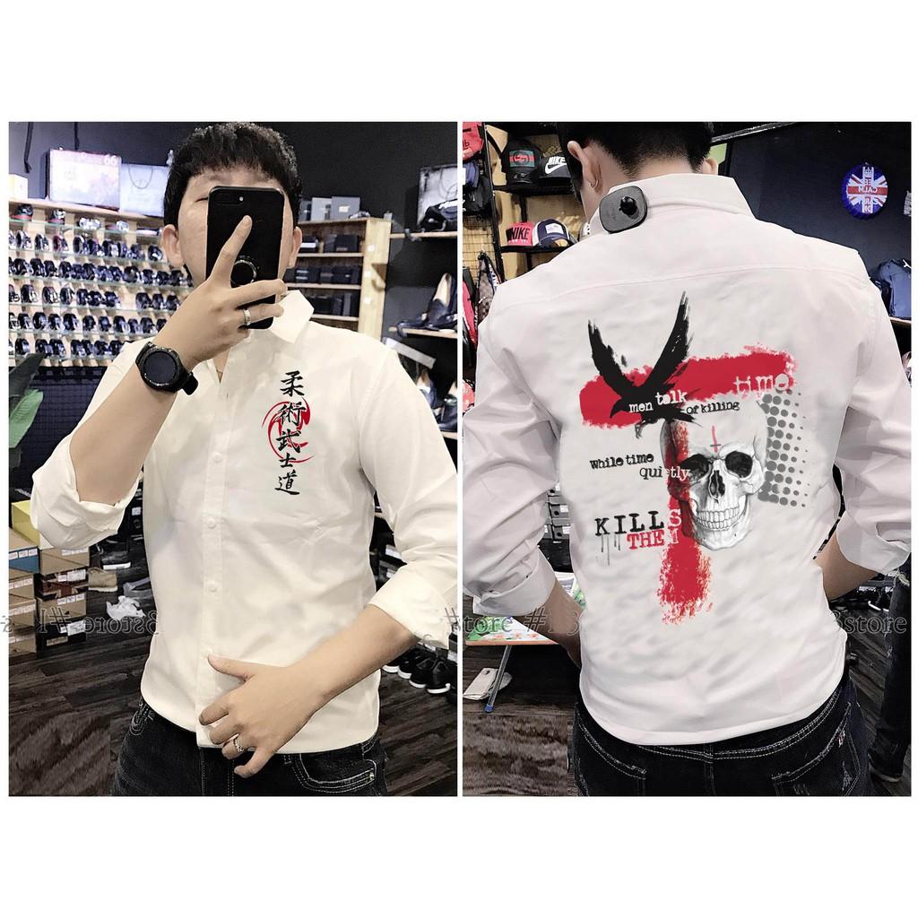 Áo Sơ Mi Nam Họa Tiết SKULL EAGLE Cực Chất | Hàng Bao Đẹp | Áo Chất