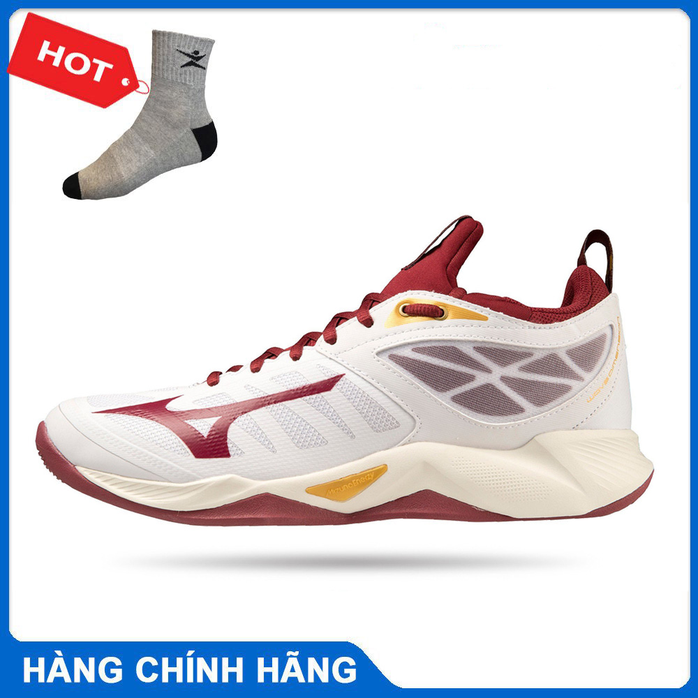 Giày bóng chuyền mizuno chính hãng WAVE DIMENSION có 2 màu - tặng tất thể thao bendu