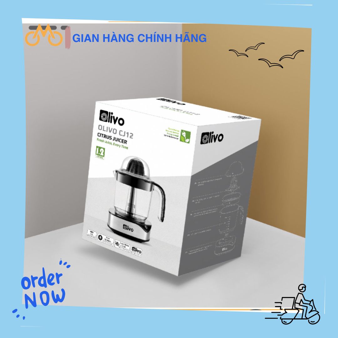 Máy Vắt Ép Cam Olivo CJ12 - 1.2 Lít - 40W- Hàng Chính Hãng
