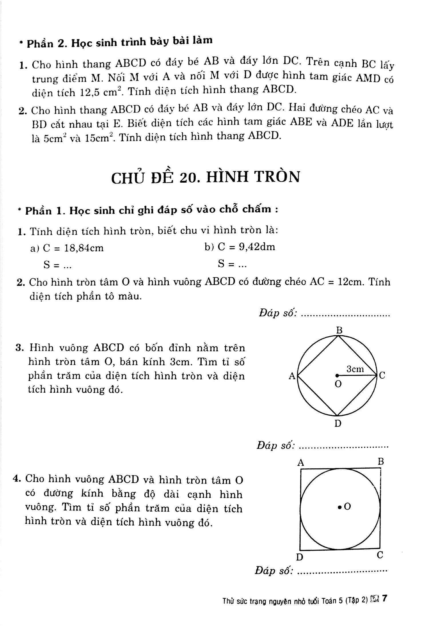 Thử Sức Trạng Nguyên Nhỏ Tuổi - Toán 5 - Tập 2