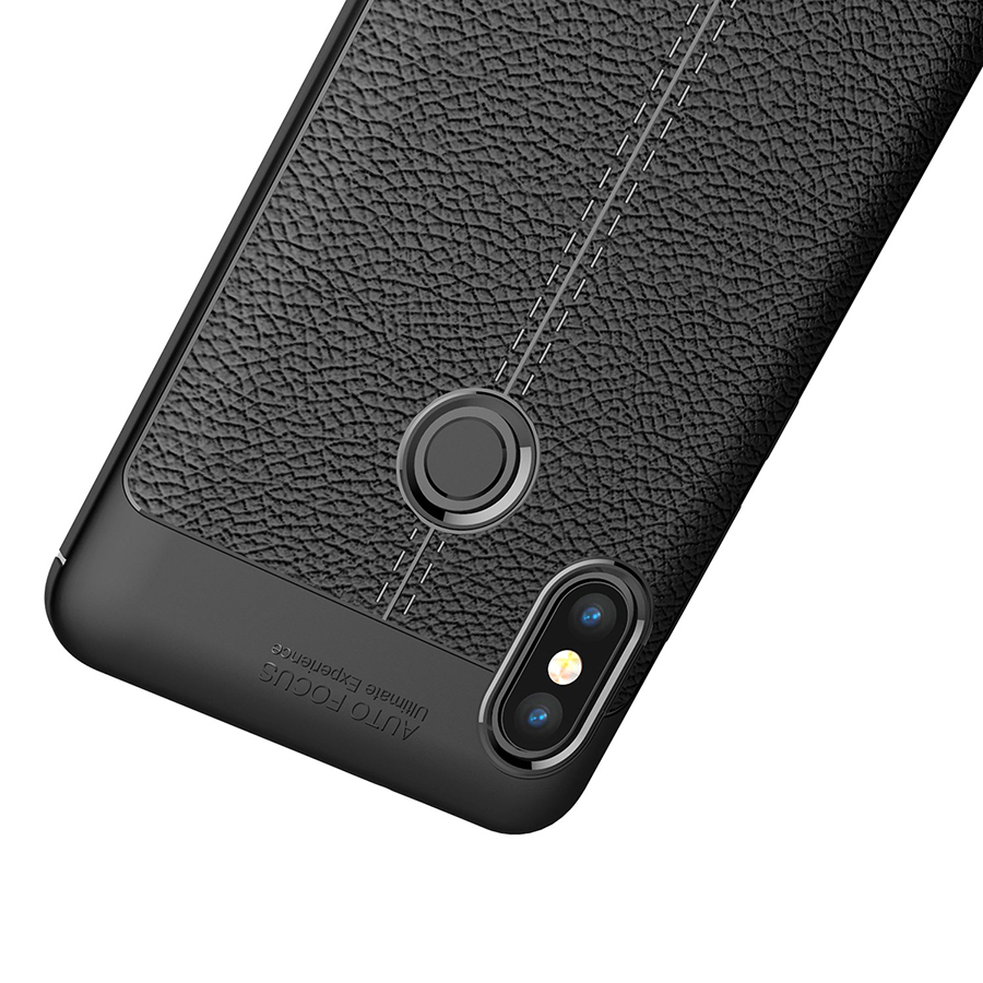 Ốp Lưng Dẻo Vân Da Auto Focus Dành Cho Xiaomi Redmi Note 5, Redmi Note 5 Pro - Hàng chính hãng