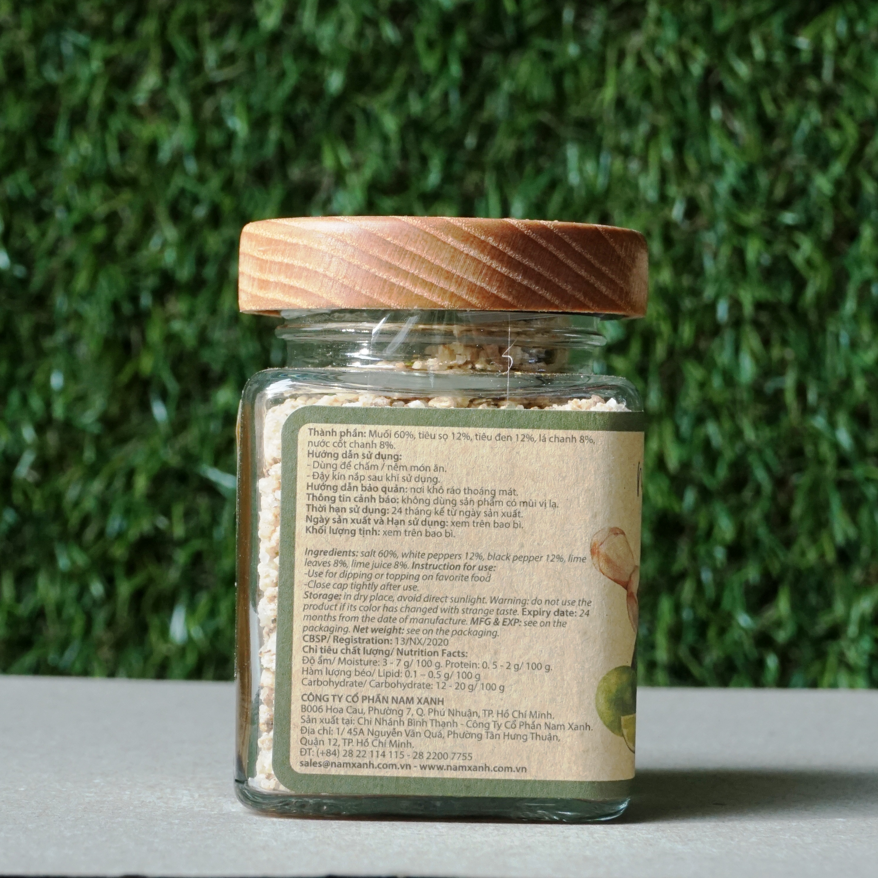 Muối Tiêu Lá Chanh Một Nắng 90g / Sea Salt With Sun And Dried Lime Leaves And Peppers 90g