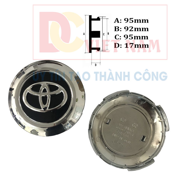 Logo chụp mâm, ốp lazang bánh sau xe ô tô Toyota Land Cruiser/ Đời xe từ 2018-2020, bản 2016 VX, AT: Mã TY-196T