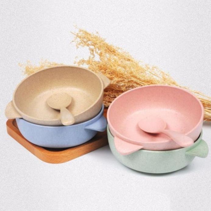 Bát ăn dặm lúa mạch cho bé kèm thìa