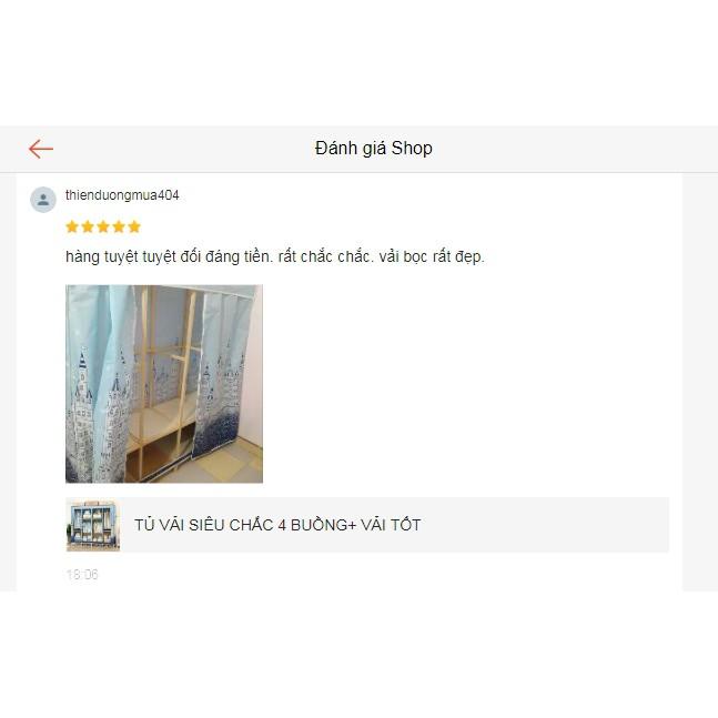 Tủ Vải Khung Gỗ 4 buồng HOMY