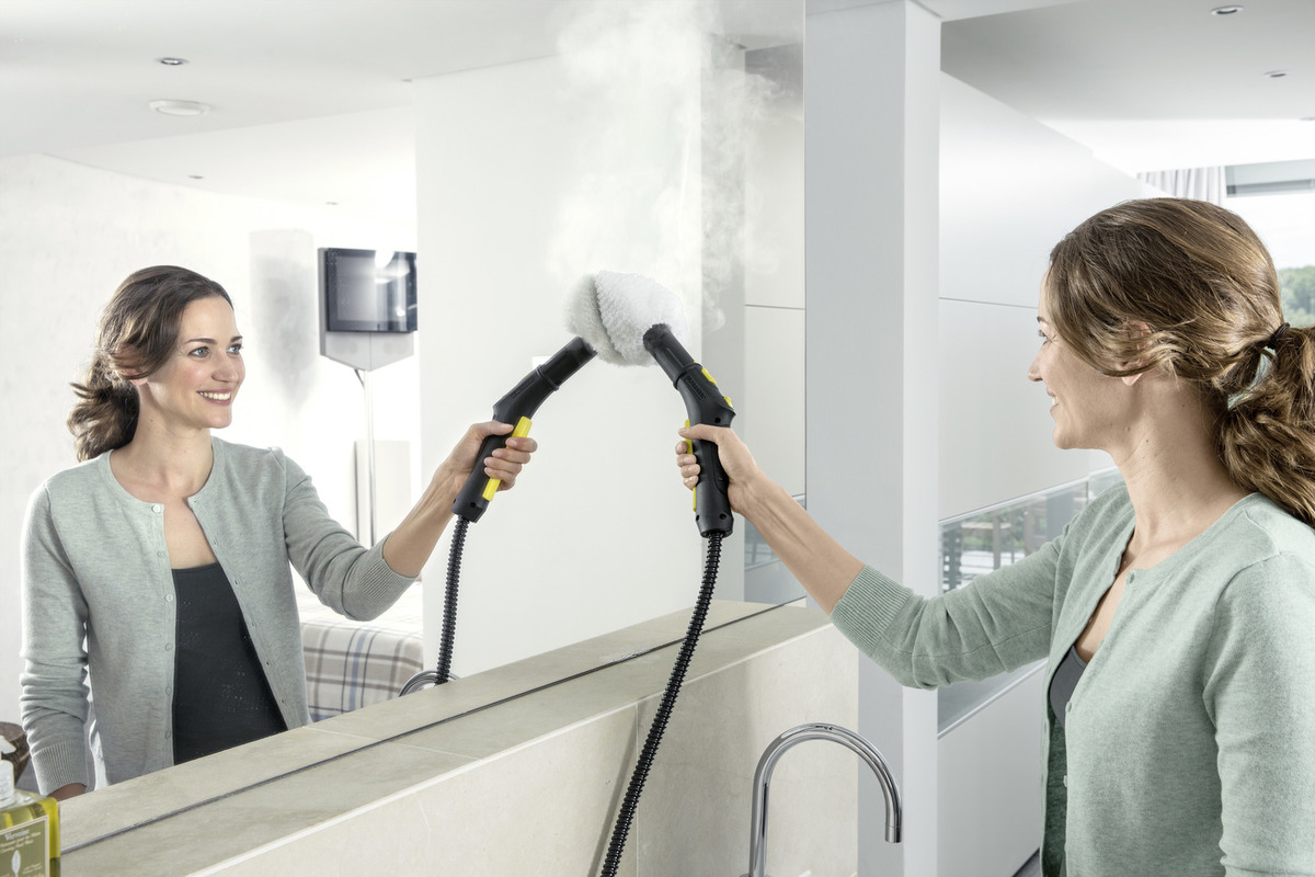 Combo máy làm sạch bằng hơi nước Karcher SC 2 EasyFix và thanh giặt hơi nước