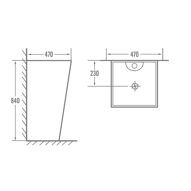 Chậu lavabo sứ trụ/lavabo đứng/lavavo liền khối